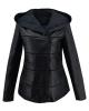 WOMAN LEATHER JACKET CODE: 47S-W-STRIPSHORT (BLACK)